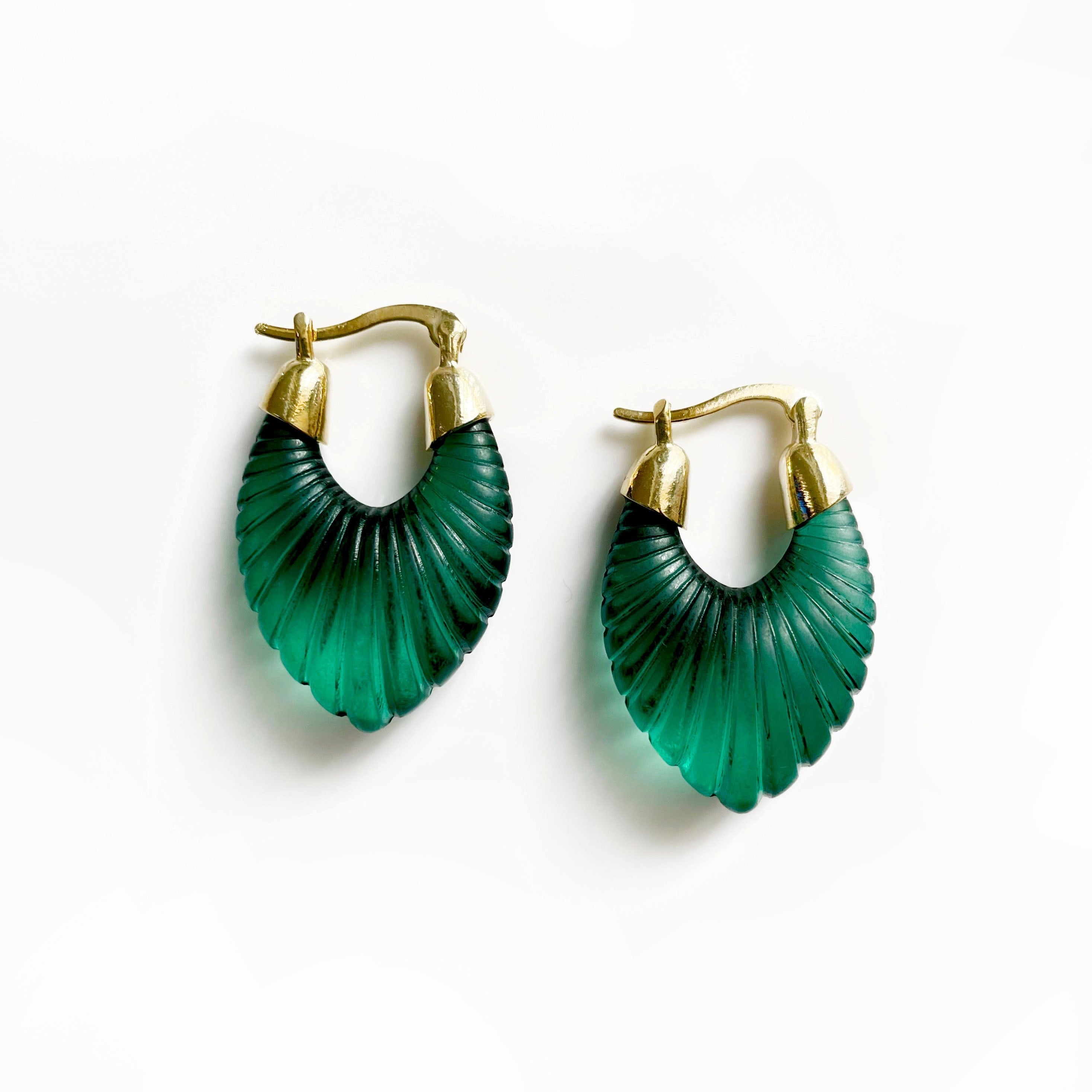 Pendientes de aro estriados Audrey Forest