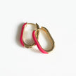 Harper Pink Oval Hoop Earrings