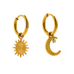 Nalani Luxe 18 Karat vergoldete Sonne- und Mond-Ohrringe