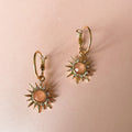 Pendientes de aro Solina Peach Gem
