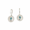 Yasmin Silver Lucky Evil Eye Charm Huggies