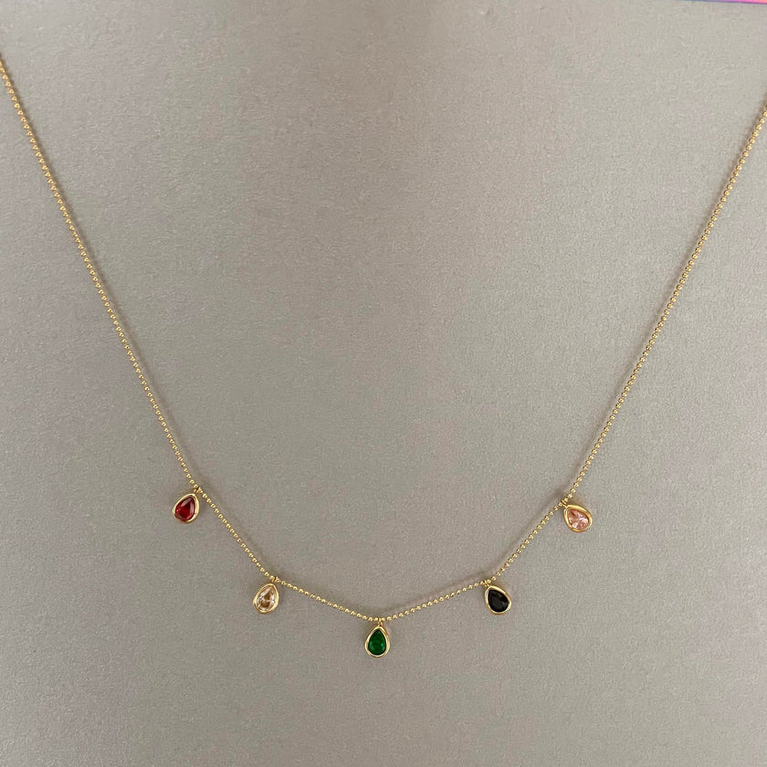 Emilia Luxe Collar Joya Bañado en Oro de 18k