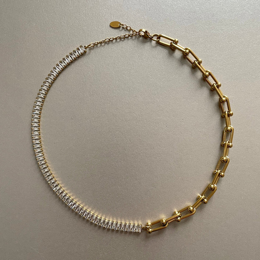 Aurielle Luxe vergoldete Diamantkette (18 Karat)