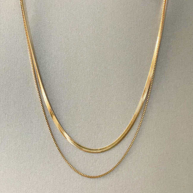 Milan Luxe 18k Gold Plated Double Layer Chain