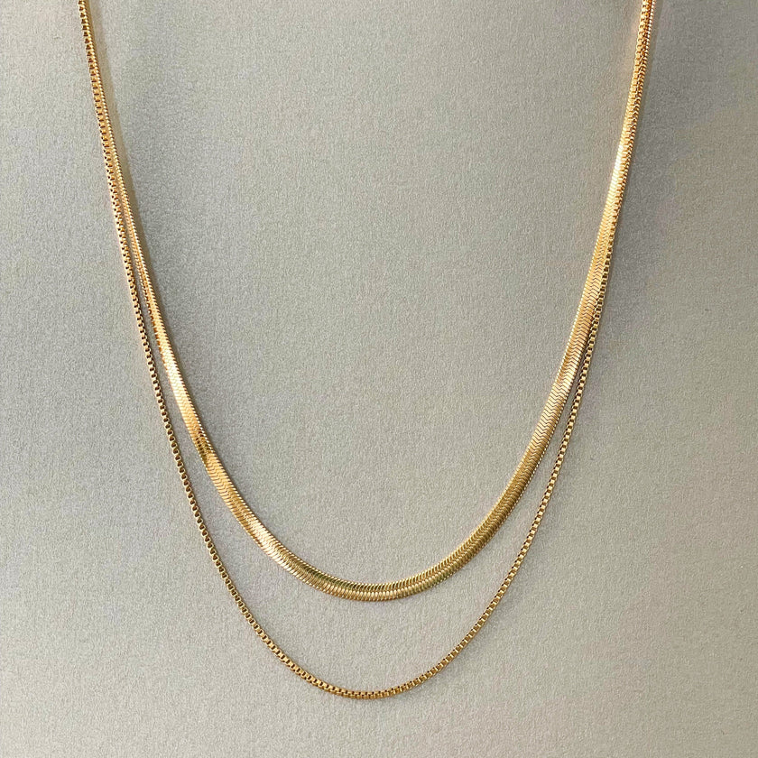 Milan Luxe 18k Gold Plated Double Layer Chain