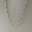 Medea Luxe 18k Gold Plated Triple Layer Necklace