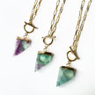 Melissa T Bar Fluorite Crystal Necklace