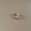 Marina Luxe 18k Gold Plated Skinny Rose Wishbone Ring