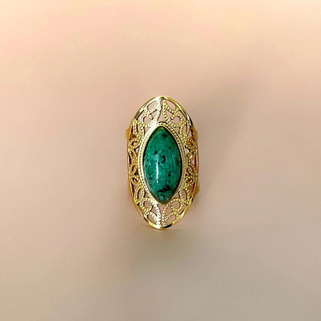 Temperance Luxe 18 Karat vergoldeter Ring