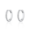 Large Twist Huggie Hoop Earrings