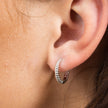 Large Twist Huggie Hoop Earrings