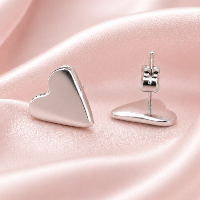 Large Heart Studs