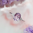 Anillo de amatista lavanda en plata de ley