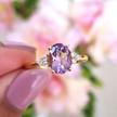 Lavender Amethyst Ring in 18k Gold Vermeil