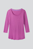 3/4 Sleeve Scoop Neck Cotton Modal T-Shirt