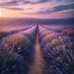 Lavender Sunset Fields Canvas