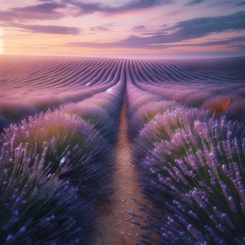 Lavender Sunset Fields Canvas
