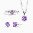 Geschenkset mit Alltags-Schmuck aus Lavendel-Amethyst in Sterlingsilber