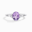 Anillo de amatista lavanda en plata de ley