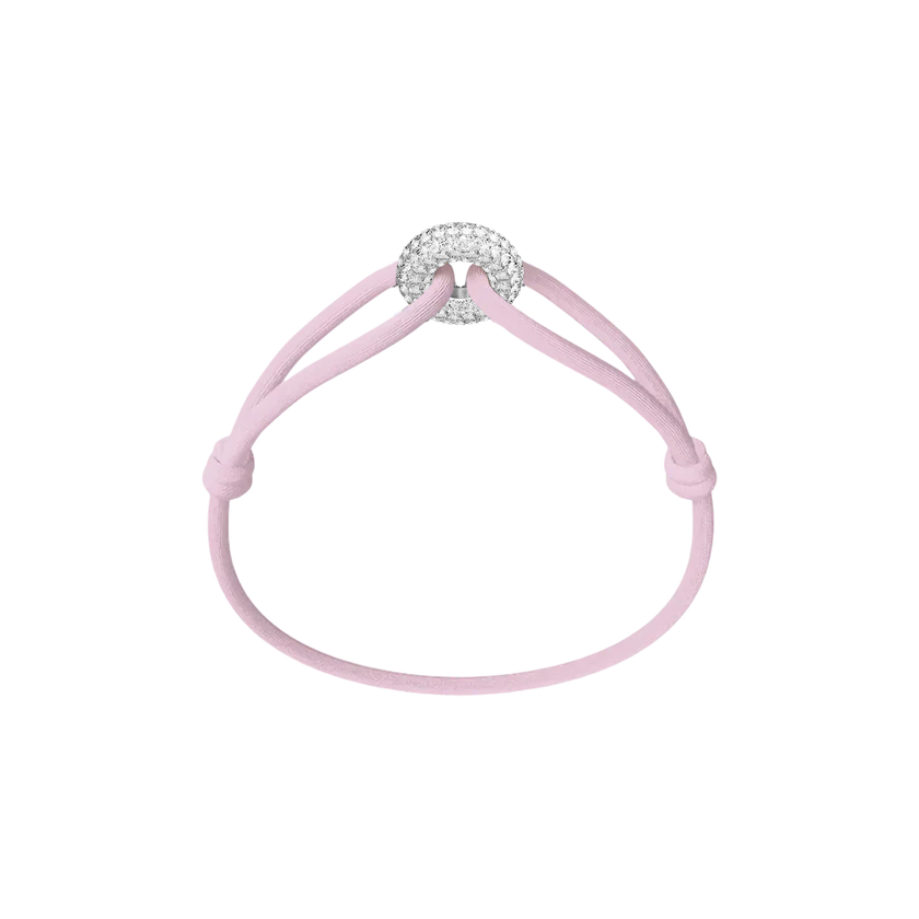 Silver Soho Pavé Cord Bracelet