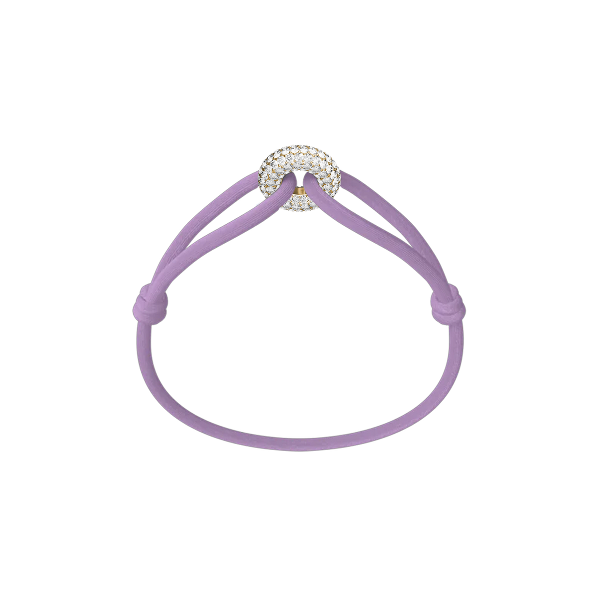 Silver Soho Pavé Cord Bracelet