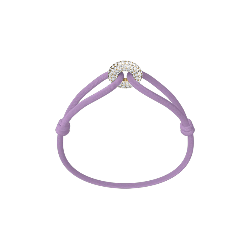 Silver Soho Pavé Cord Bracelet