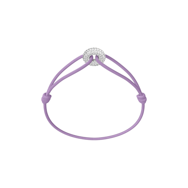 Mini Silver Soho Pavé Cord Bracelet