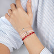Silver Heart Cord Bracelet