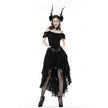 Dark in Love Lilinoe Goth Dress - Off Shoulder Lace-Up Back