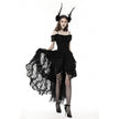 Dark in Love Lilinoe Goth Dress - Off Shoulder Lace-Up Back