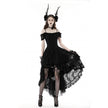 Dark in Love Lilinoe Goth Dress - Off Shoulder Lace-Up Back