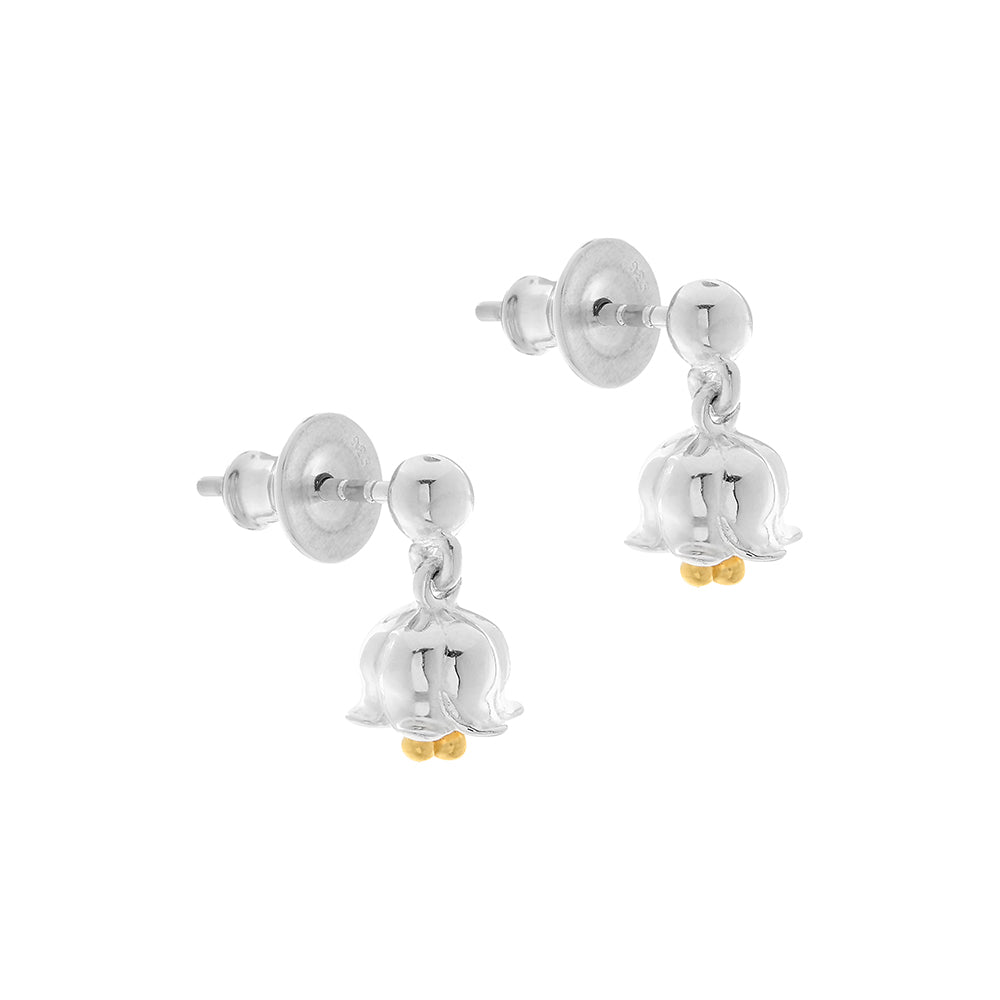 Lily Of The Valley Silver & Gold Vermeil Drop Earrings