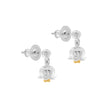 Pendientes Colgantes Lirio del Valle Plata y Vermeil de Oro