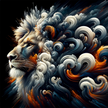 Lion's Abstract Grandeur Canvas