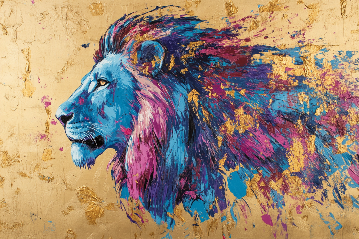 Lion's Sunset Blanket