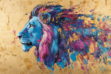 Lion's Sunset Blanket