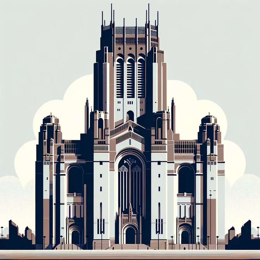 Liverpool Cathedral Minimalist Essence Cotton Cushion
