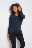 Long Sleeve Crew Neck Cotton Modal T-shirt