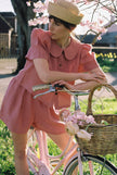 Frances Linen Cropped Blouse  - Berry - on pre-order for end of September delivery