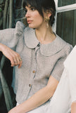 Frances Linen Cropped Blouse  - Fawn Gingham - size S and L on pre-order for end of September delivery