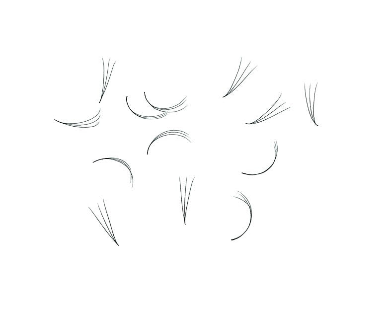 Loose Promade Premade Fans Mixed Box Smaller Sizes 3d-7d