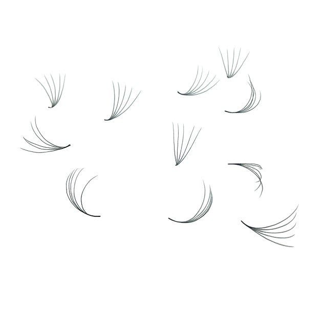 Loose Promade Premade Fans Mixed Box Smaller Sizes 3d-7d