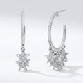 Lyra Star Hoop Earrings | 925 Sterling Silver