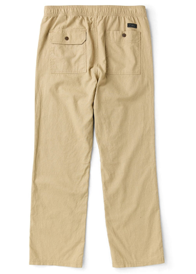 Pantaloni elasticizzati in lino Vissla Rails Eco