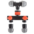 Tap Splitter with Valves and 32mm MDPE Tee/Straight Fittings Kit
