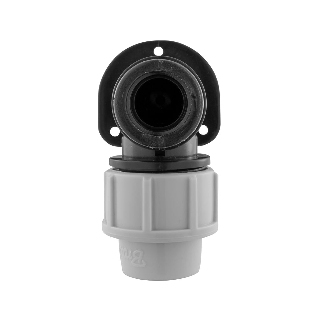 Wall Flange Kit 20mm MDPE - Double Tap with Triple Outlet Thread