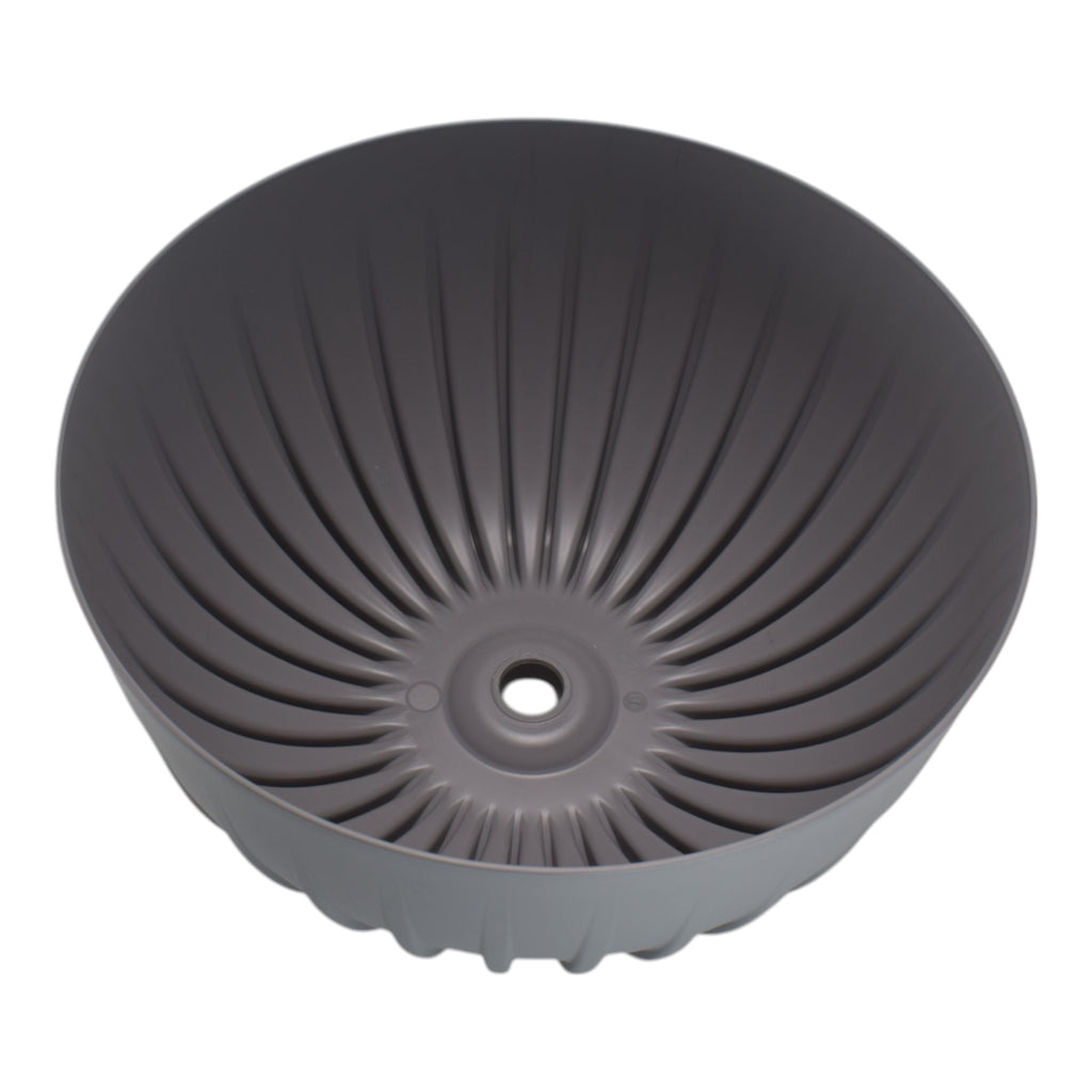 Mira Bowl Pot, Insert and Hole with Plug 300mm Gray