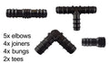 Mix 1/2" Barb Connectors POROUS15