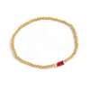 Pulsera de cuentas doradas con piedra natal