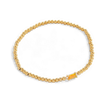 Pulsera de cuentas doradas con piedra natal